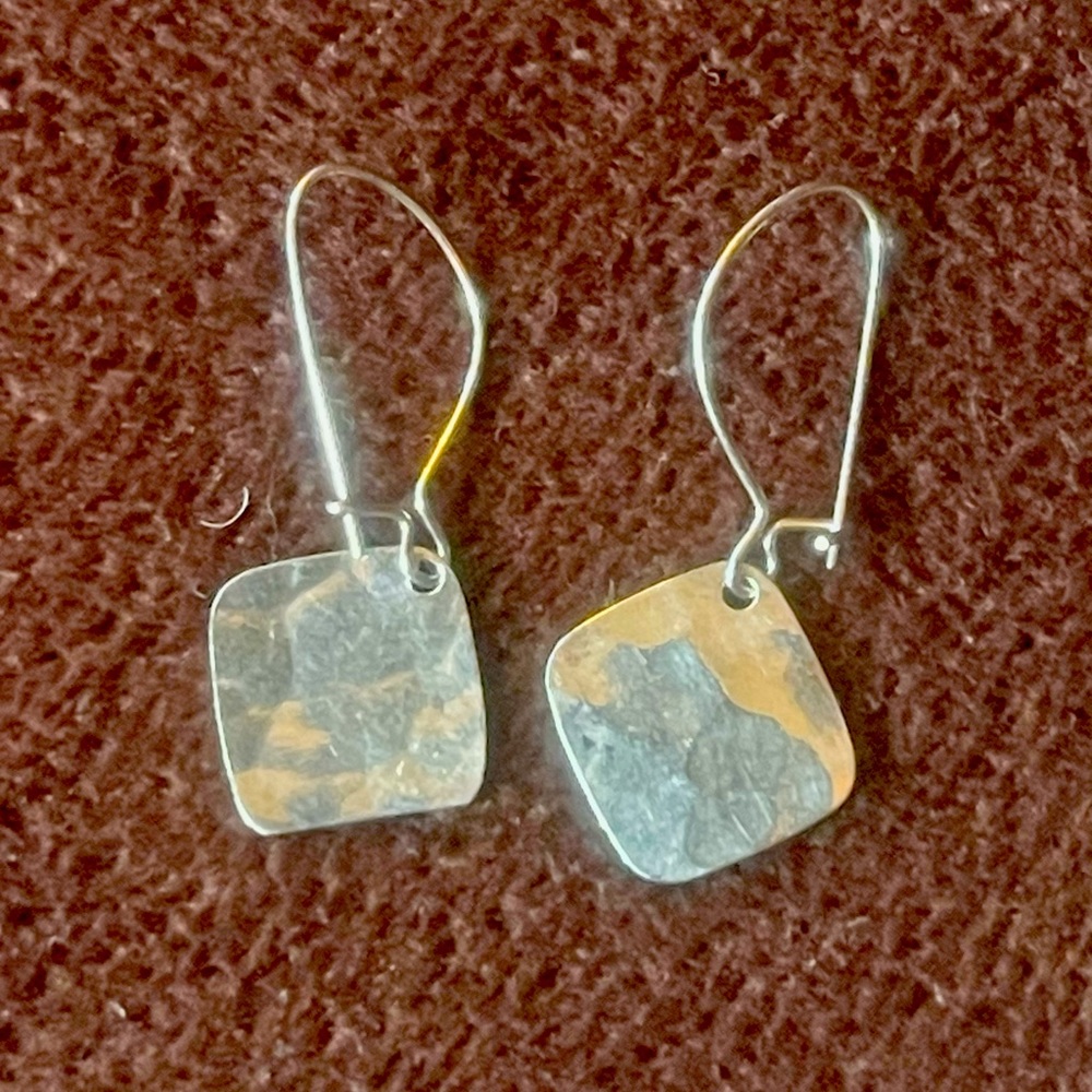 Silver dangle earrings